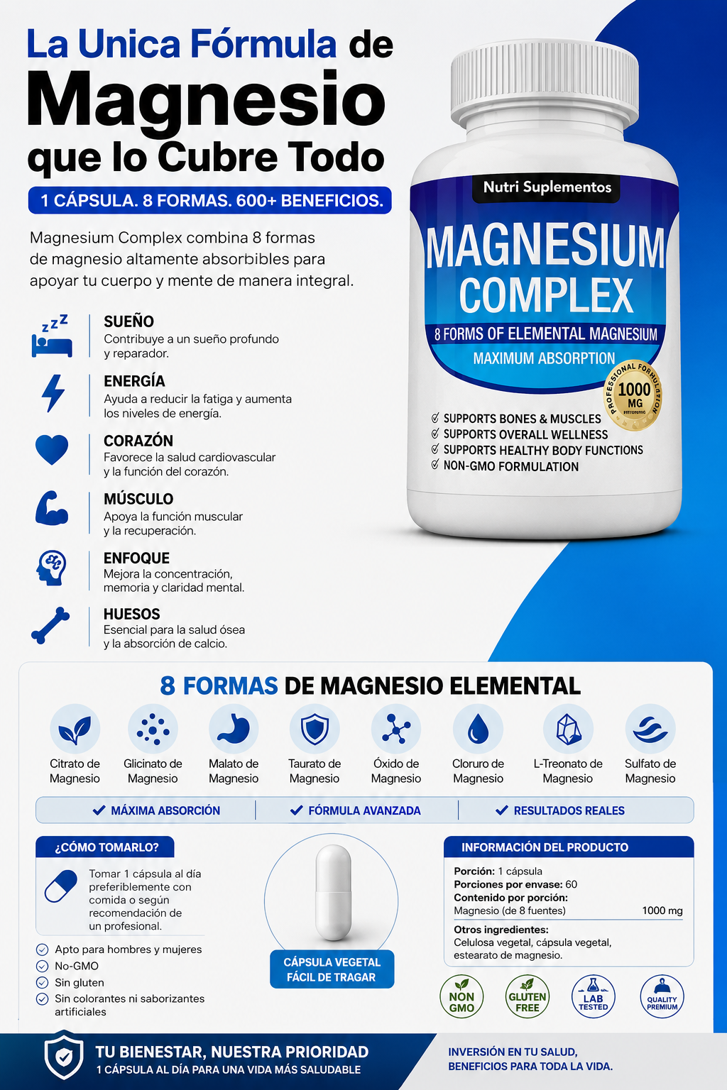 Magnesium  60 caps